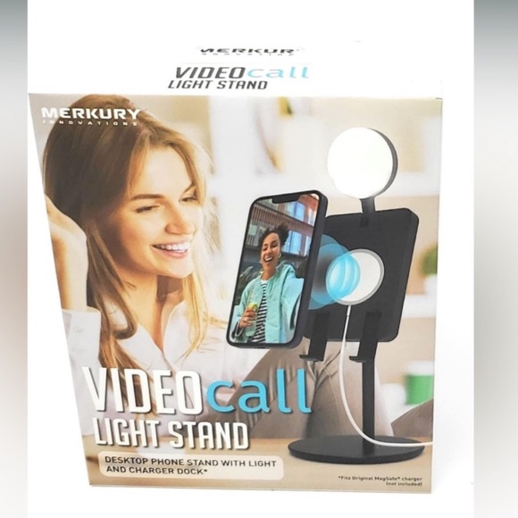 Merkury Innovations- Desktop Phone Stand with Light and Charger Dock - Picture 3 of 11